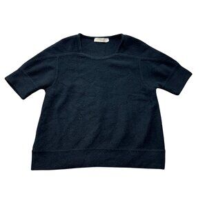Stella McCartney Women’s Size 42 Black Wool Short Sleeve Sweater Italy